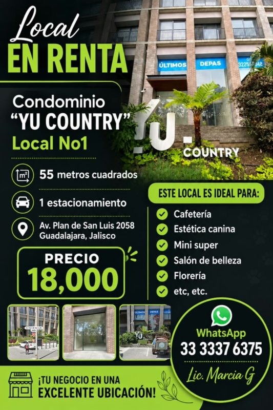 RENTO LOCAL EN CONDOMINIO YU COUNTRY