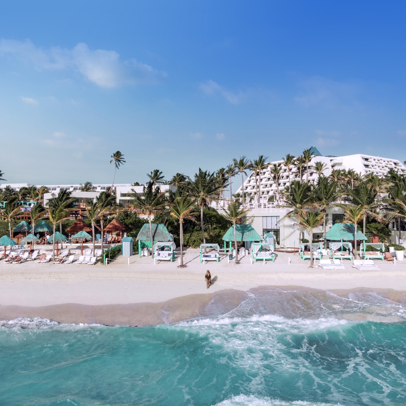 Beach View of the Hotel The Pyramid at Grand Oasis